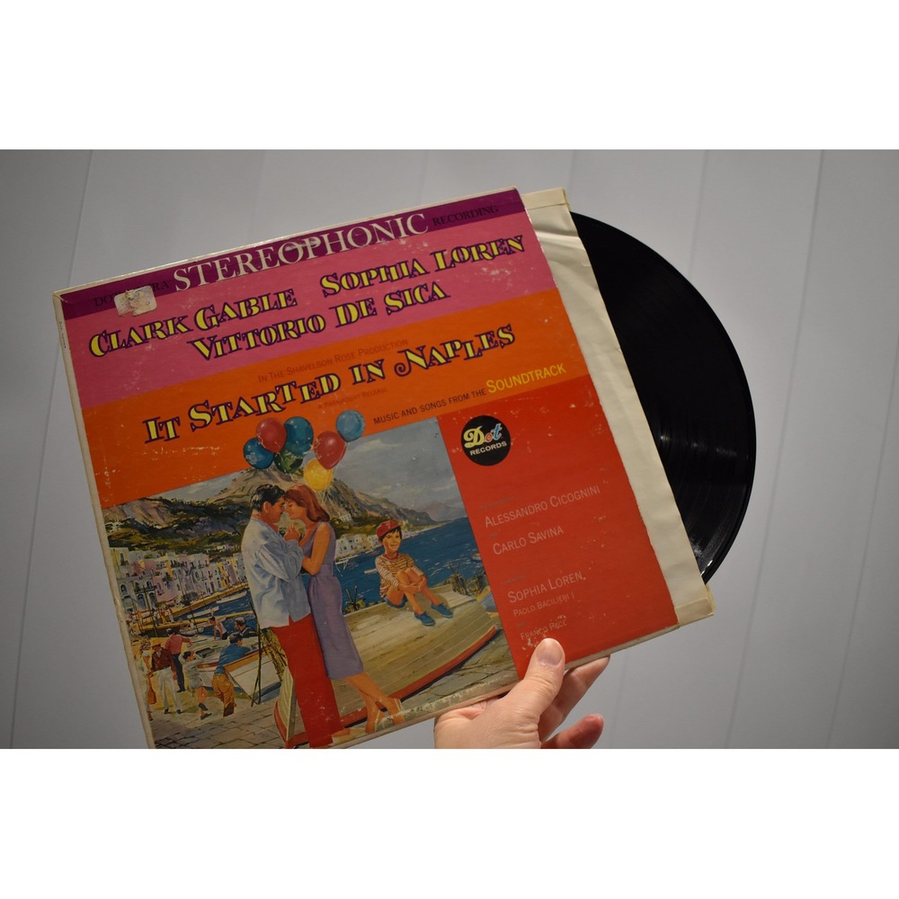 It Started in Naples Soundtrack Vinyl LP Sophia Loren Clark Gable Dot DLP 25324